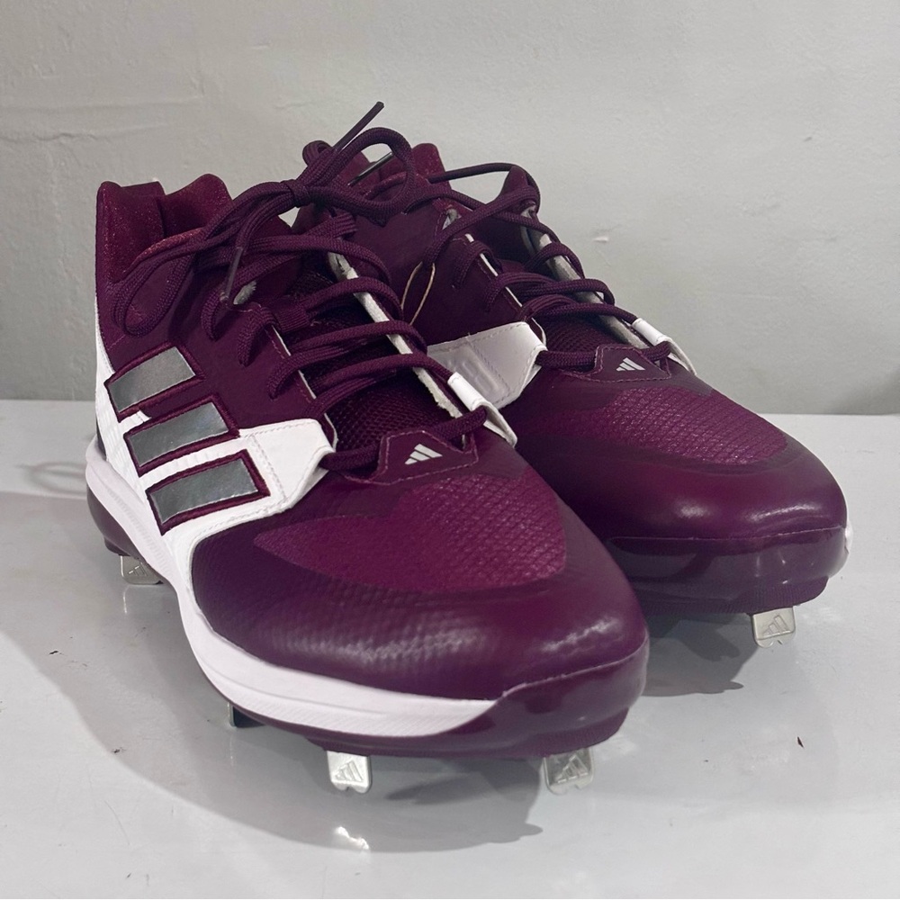 Adidas Men’s Burgundy Icon 8 Baseball Cleats Sneakers - Size 13.5